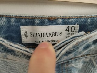 Falda vaquera Stradivarius desgastada