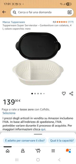 Contenitore/Legumiera Tupperware