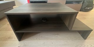Mesa de centro moderna madera oscura