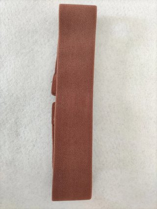 Cintura elastica marrone e bianca