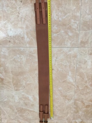Cintura elastica marrone e bianca