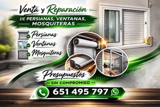 Venta y Reparación Persianas, Ventanas, Mosquitera