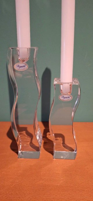 Candelabros de cristal curvos