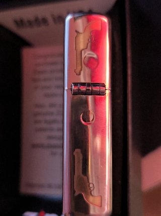 Zippo original Made in USA cromado cowboy