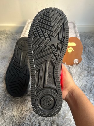 BAPE Sta Low Shark Zapatillas Negras Rojas
