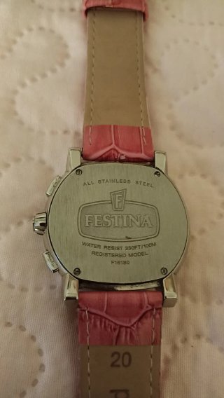 Reloj Festina Cronógrafo Rosa y Plateado