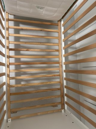Cuna madera roble y blanco 60x120cm