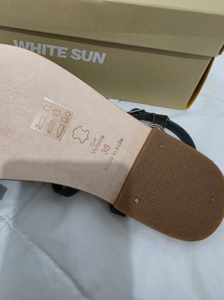Sandalias White Sun Piel Negra