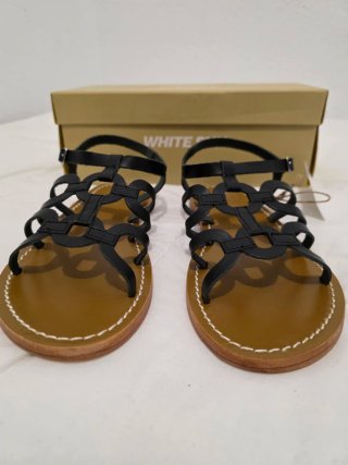 Sandalias White Sun Piel Negra