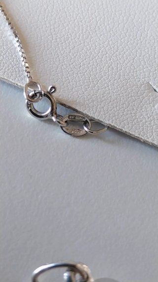 Set Argento 925 vintage Collana perle pietra