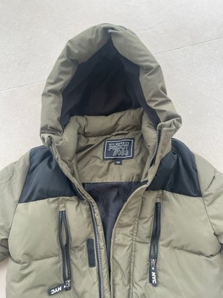 Chaqueta infantil acolchada verde niños 10-12 años