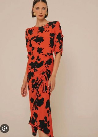 Vestido Cherubina Negro y Rojo Talla Única