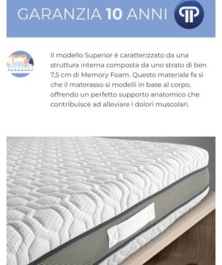 Materasso Matrimoniale M-Lily Memory Superior.