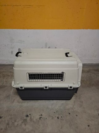 Transportín perro grande beige/gris