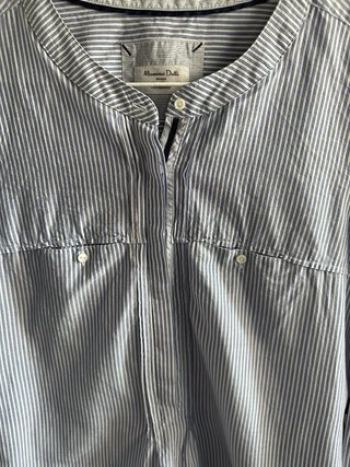 Camisa Massimo Dutti Rayas Azul Blanco