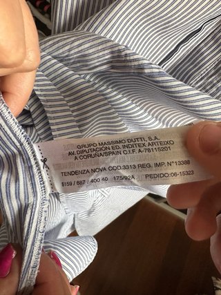 Camisa Massimo Dutti Rayas Azul Blanco