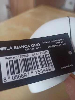 Mela Bianca Oro Casa Milano Ceramica