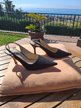 Zapatos de fiesta negros, usados 1 sola vez