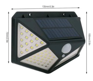 2 Faretti Esterno Energia Solare 100 Led Sensore