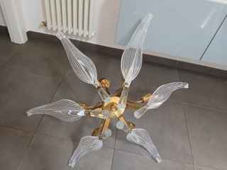 Lampadario Murano Seguso Vintage Anni '60 6 Luci