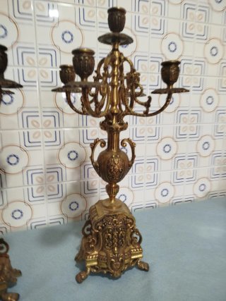 Candelabros de Bronce Antiguos
