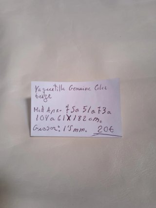 Piel Vaquetilla Genuine color Beige 20€.