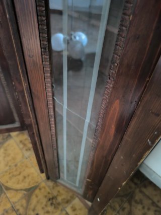 Credenza/Vetrina Artigianale Legno Art Déco