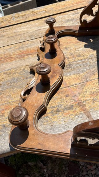 Perchero de madera vintage