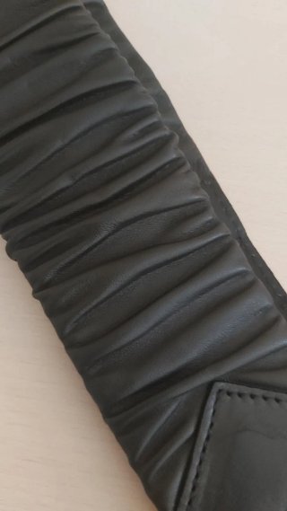 Cinturón negro elástico mujer