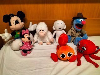 Libros, muñecos y peluches