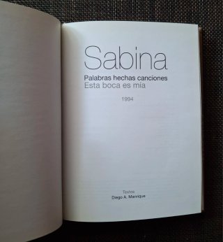 Libro CD Sabina - Esta boca es mía 3