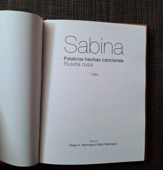 Libro CD Sabina - Palabras hechas canciones