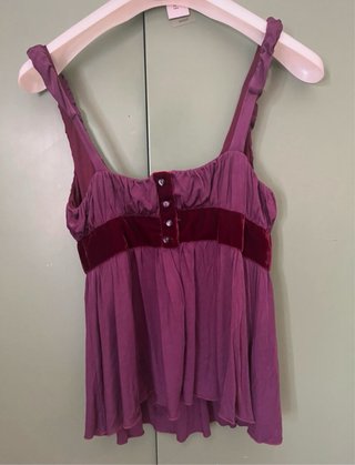 Pinko Top Viola Tg. 42 Coquette viscosa