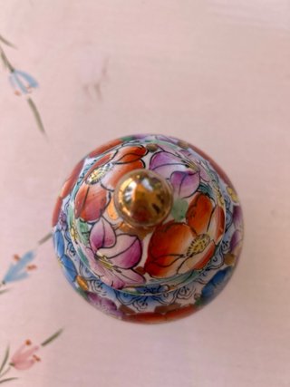 Vaso Poutiche Ceramica Cinese Fiori