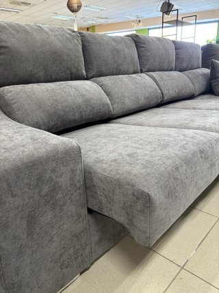 Sofá 3 plazas con chaise longue y arcón
