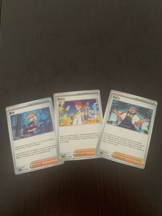 Cartas Entrenador Pokémon Brie, Denis, FuCo