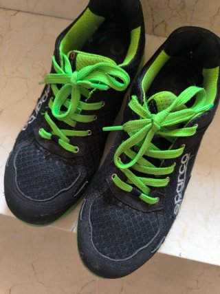 Zapatillas Sparco Negras y Verdes