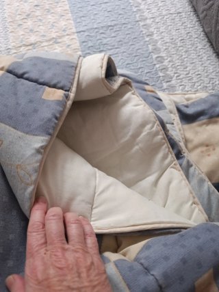 Edredón 135cm Beige y Azul