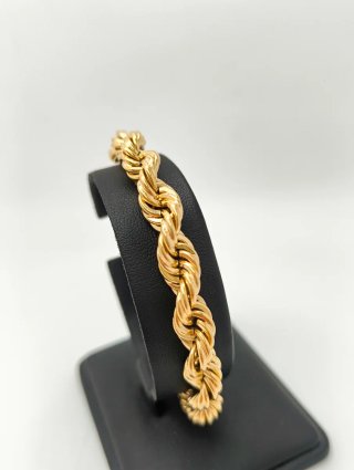 Pulsera Oro 18kt Cordón Salomónico Macizo