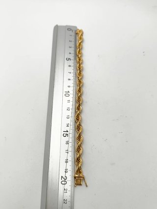 Pulsera Oro 18kt Cordón Salomónico Macizo