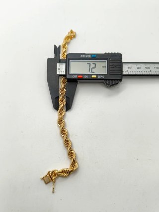 Pulsera Oro 18kt Cordón Salomónico Macizo