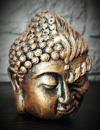 Statua Buddha Scultura Demone Pietra