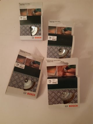 4 Cepillos Disco Bosch 75mm