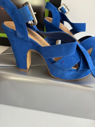 Zapatos de plataforma AZ azul talla 37