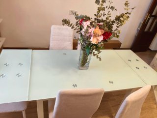 Mesa comedor extensible + 5 sillas