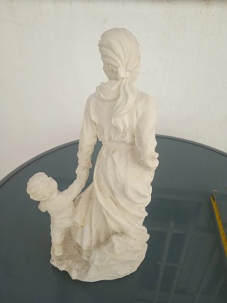 Figura resina madre e hijo para pintar
