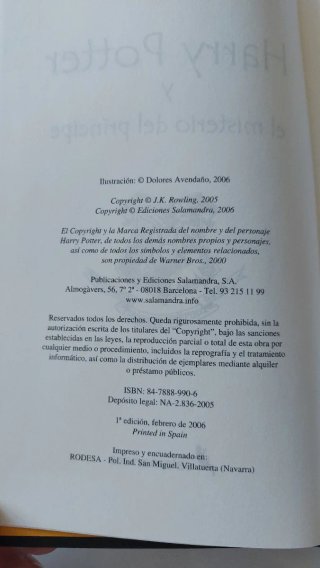 Primeras ediciones de Harry Potter 6 y 7