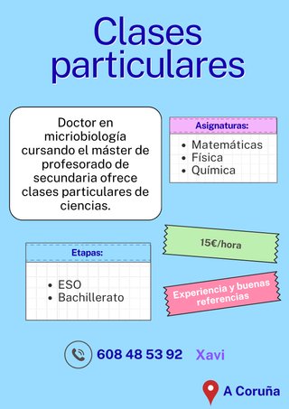 Clases de matemáticas, física y química ESO/Bach