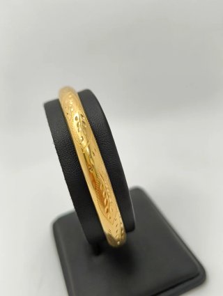 Pulsera Caña Tallada Oro 18kt