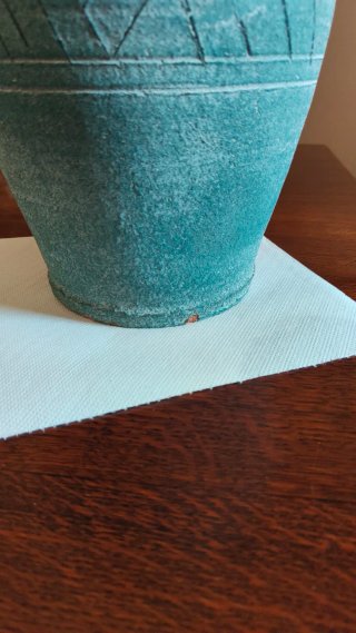 Vaso terracotta decorato uva